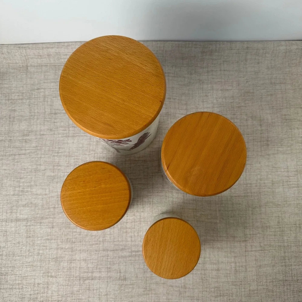 Vintage Portmeirion Botanic Garden Ceramic Canister Set of 4 | 1970s